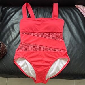 Carmen Marc Volvo Mesh lined one piece swimsuit size 6 padded top